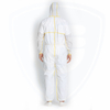 FC2040-1 Mono desechable blanco Tipo 5/6 Nivel de protección Costuras unidas amarillas