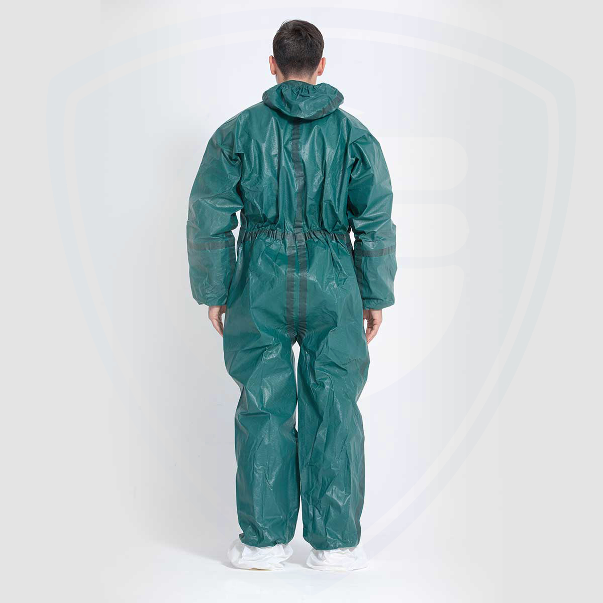 FC2090 Overol verde desechable para productos químicos con protección de cuerpo completo Type3/4/5