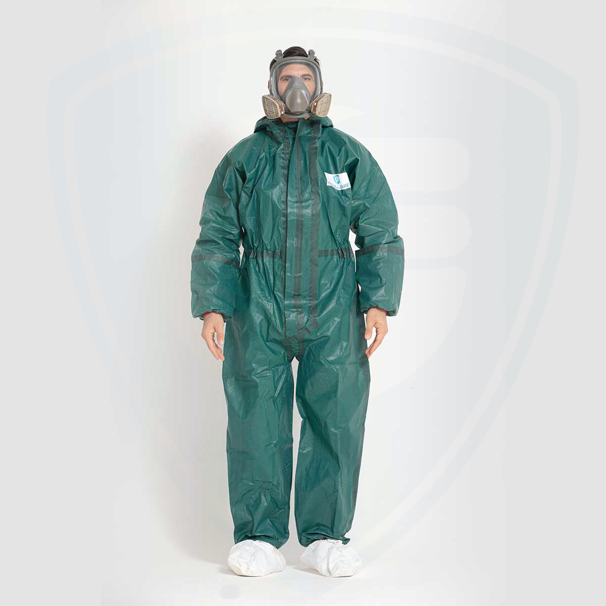 FC2090 Overol verde desechable para productos químicos con protección de cuerpo completo Type3/4/5
